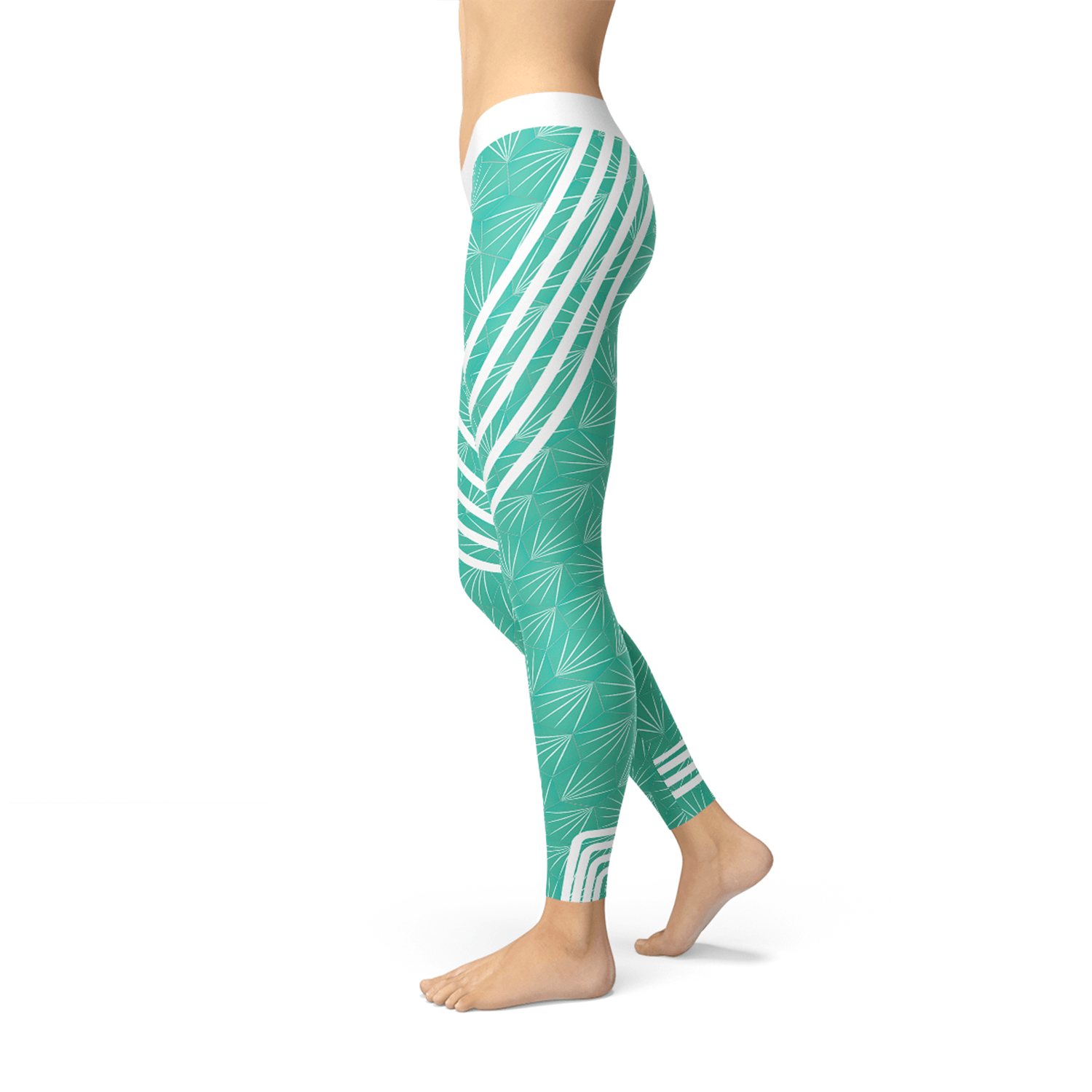 Turquoise Sports Leggings - VirtuousWares:Global