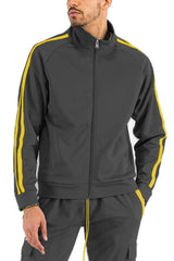 Two Stripe Zip Up Track Jacket - VirtuousWares:Global