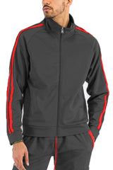 Two Stripe Zip Up Track Jacket - VirtuousWares:Global
