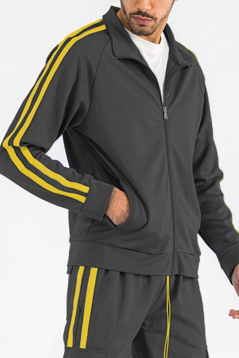 Two Stripe Zip Up Track Jacket - VirtuousWares:Global
