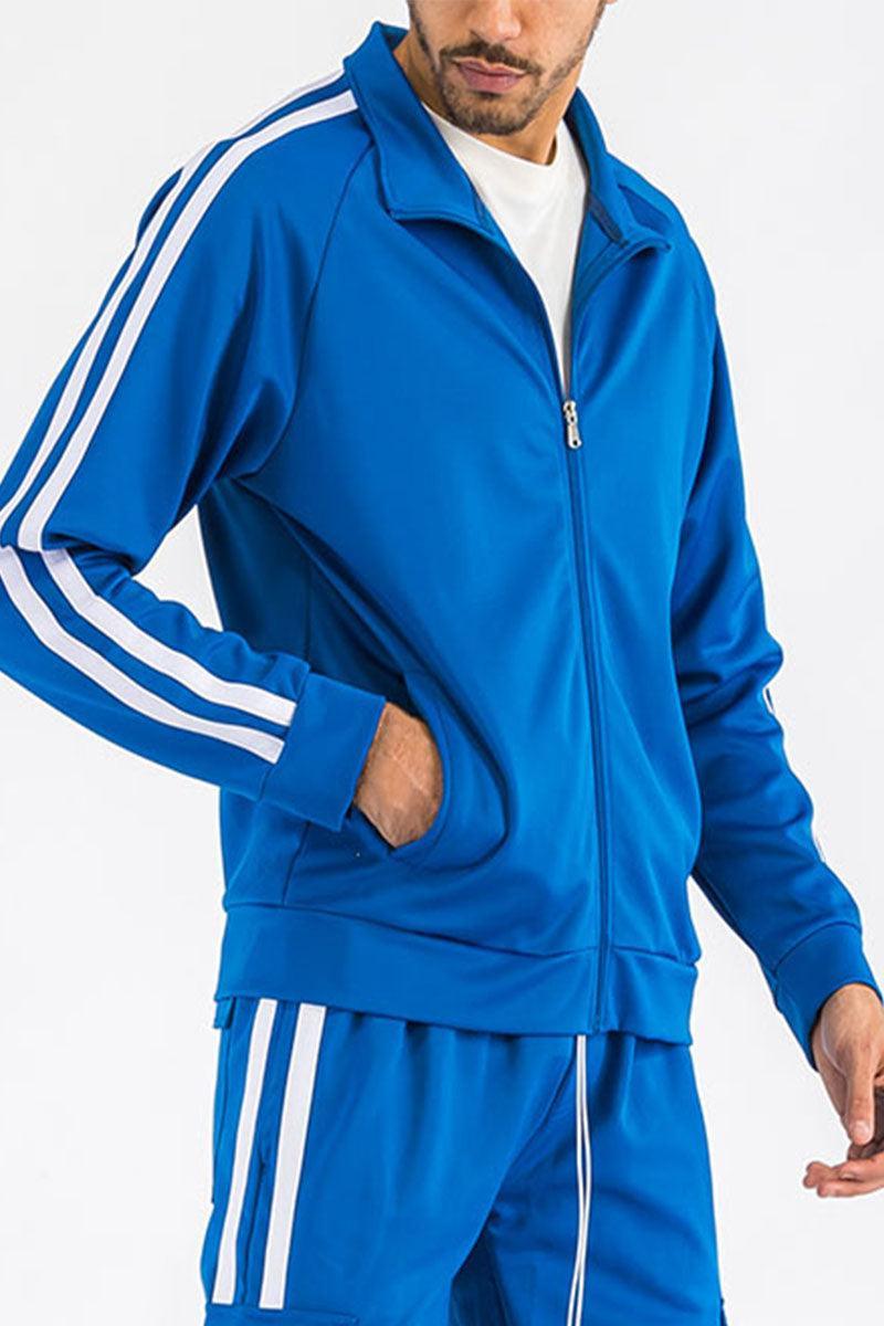 Two Stripe Zip Up Track Jacket - VirtuousWares:Global
