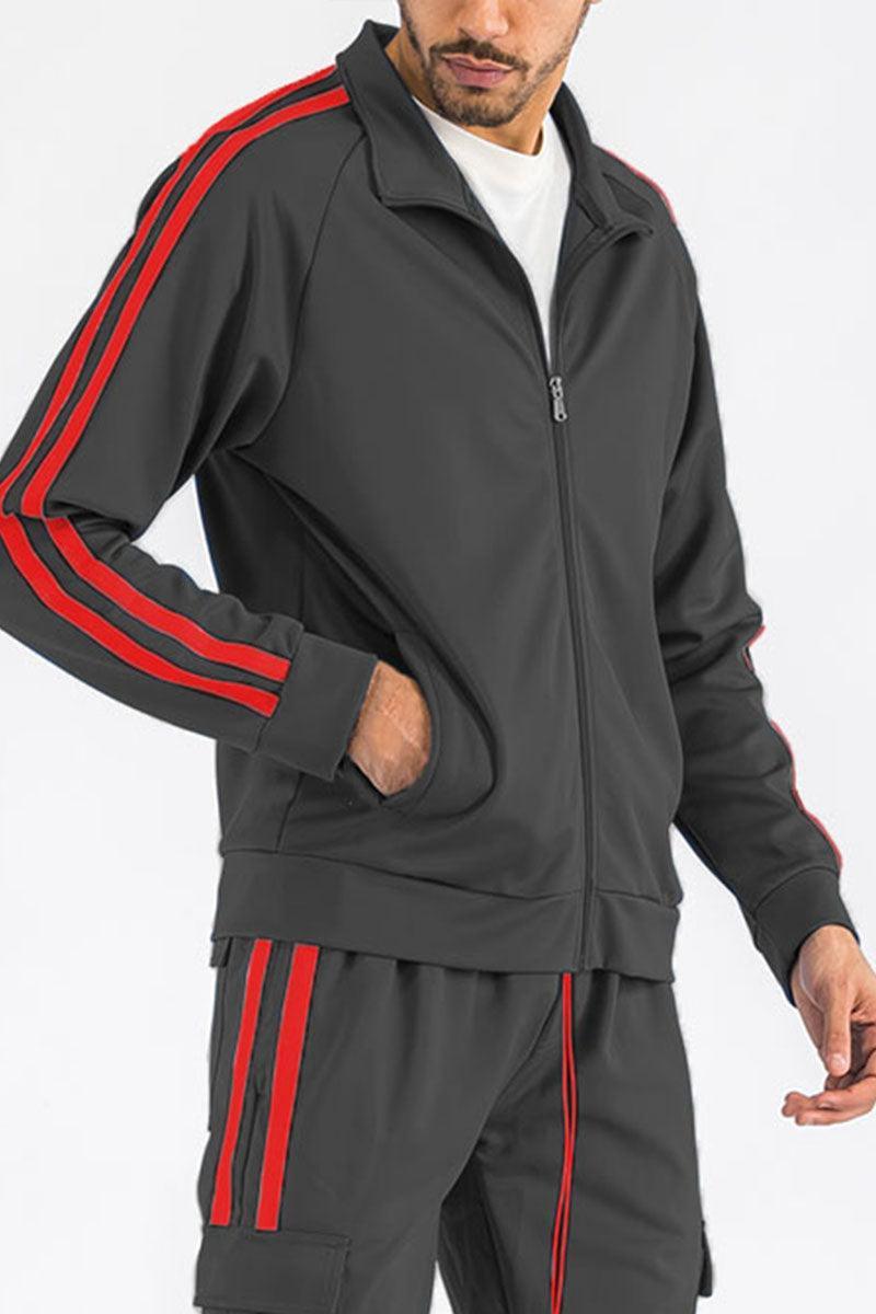 Two Stripe Zip Up Track Jacket - VirtuousWares:Global