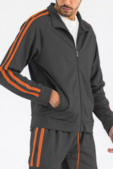 Two Stripe Zip Up Track Jacket - VirtuousWares:Global