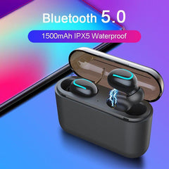 TWS Wireless Bluetooth 5.0 Earphones with1500 mAh power bank - VirtuousWares:Global