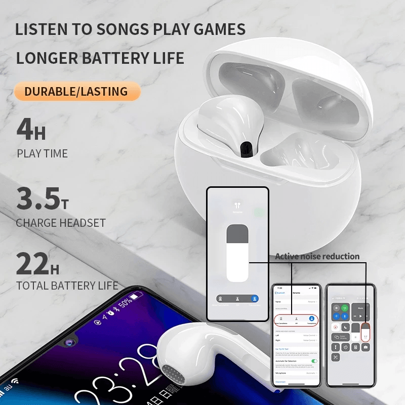 TWS Wireless Headphones With Mic For Apple iPhone Huawei - VirtuousWares:Global