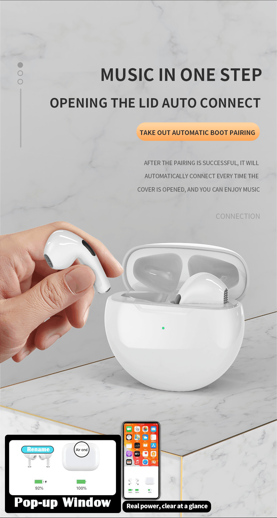 TWS Wireless Headphones With Mic For Apple iPhone Huawei - VirtuousWares:Global