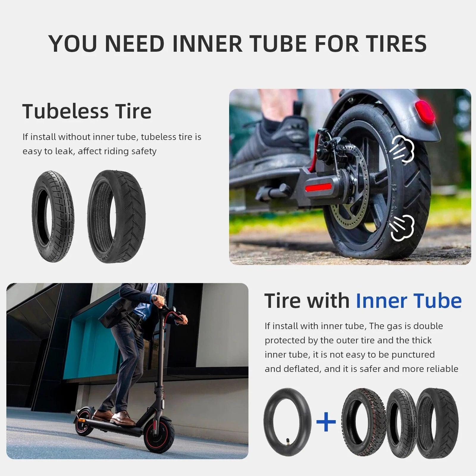 Ulip 2Pcs 10x3 Inner Tube With 90 Degree Valve For Zero 10x/Kugoo M4 - VirtuousWares:Global