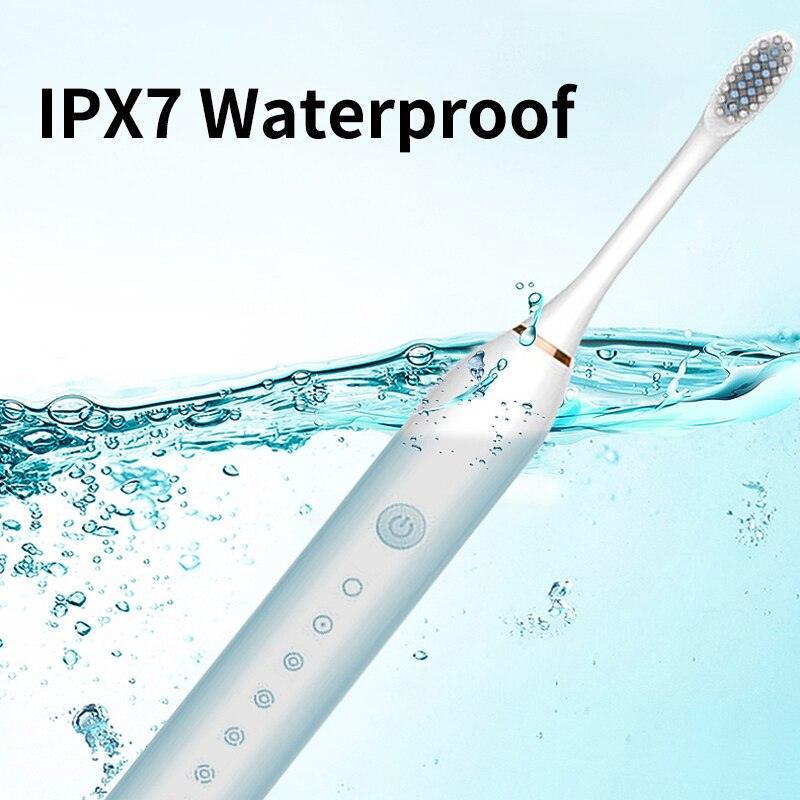 Ultrasonic Electric Toothbrush Rechargeable USB for Adults 6 Modes - VirtuousWares:Global