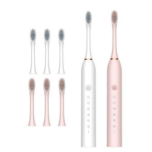 Ultrasonic Electric Toothbrush Rechargeable USB for Adults 6 Modes - VirtuousWares:Global