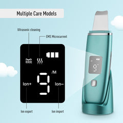 Ultrasonic Skin Scrubber EMS Facial Pore Deep Cleansing Spatula - VirtuousWares:Global