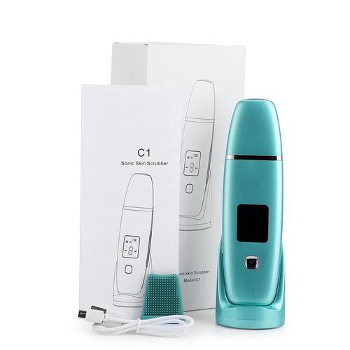 Ultrasonic Skin Scrubber EMS Facial Pore Deep Cleansing Spatula - VirtuousWares:Global