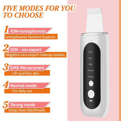 Ultrasonic Skin Scrubber EMS Microcurrent Face Lifting - VirtuousWares:Global