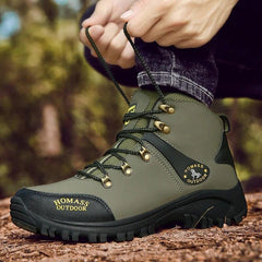 Unisex New Hiking Boots Men Waterproof High Top Trekking Botas Leather - VirtuousWares:Global