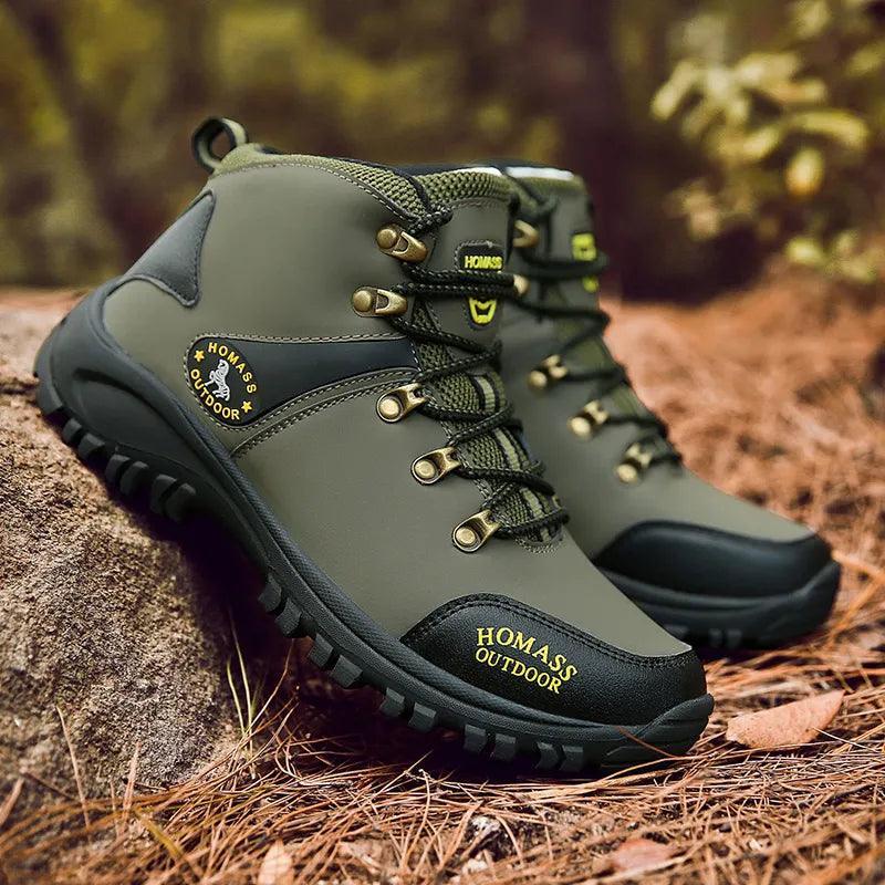 Unisex New Hiking Boots Men Waterproof High Top Trekking Botas Leather - VirtuousWares:Global