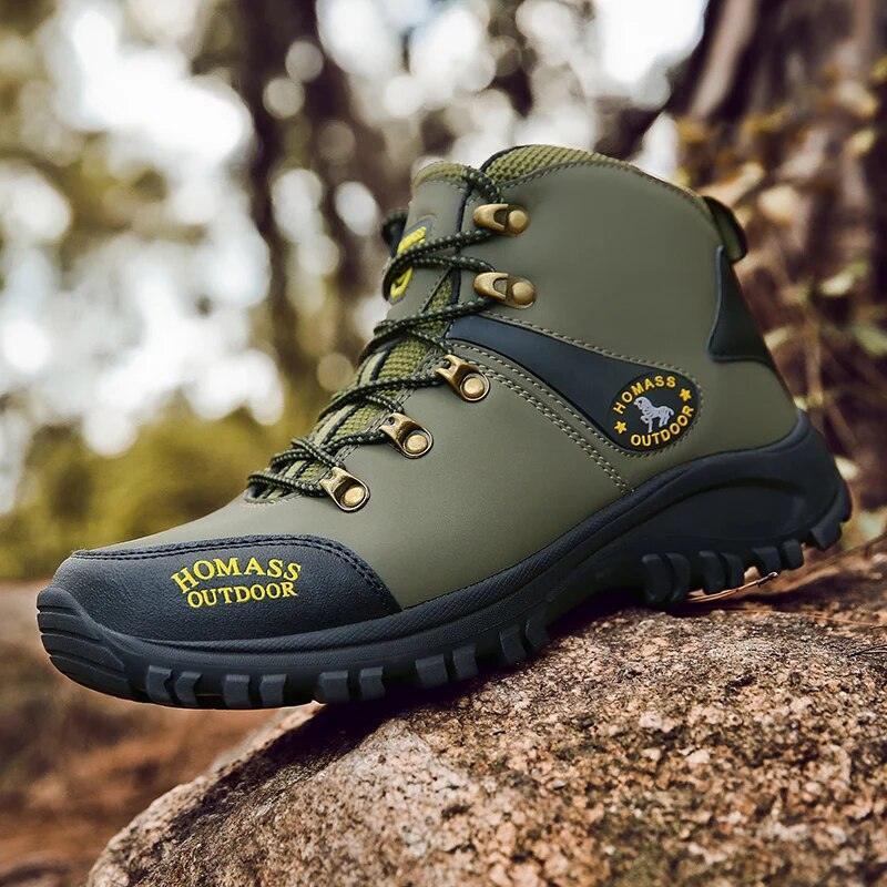 Unisex New Hiking Boots Men Waterproof High Top Trekking Botas Leather - VirtuousWares:Global