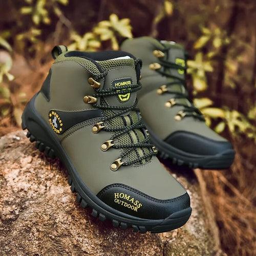 Unisex New Hiking Boots Men Waterproof High Top Trekking Botas Leather - VirtuousWares:Global