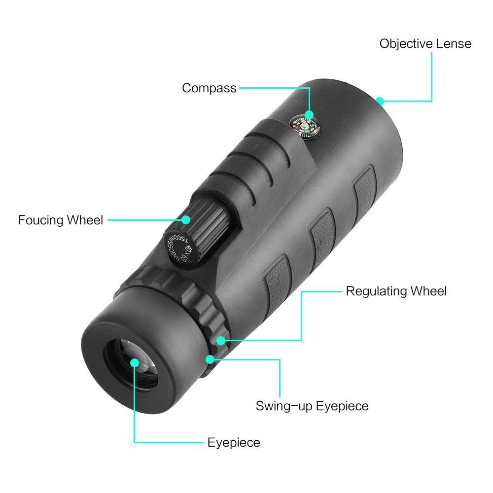 Universal 10X HD Optical Monocular Telescope - VirtuousWares:Global