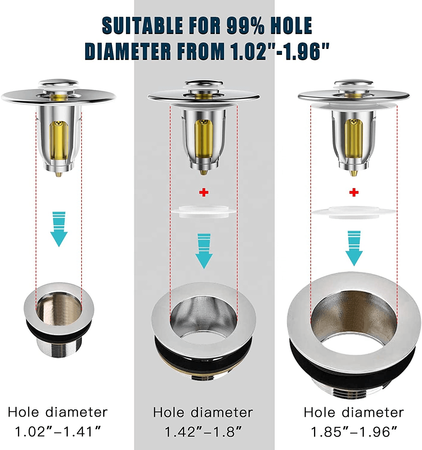 UNIVERSAL WASH BASIN BOUNCE DRAIN FILTER - VirtuousWares:Global