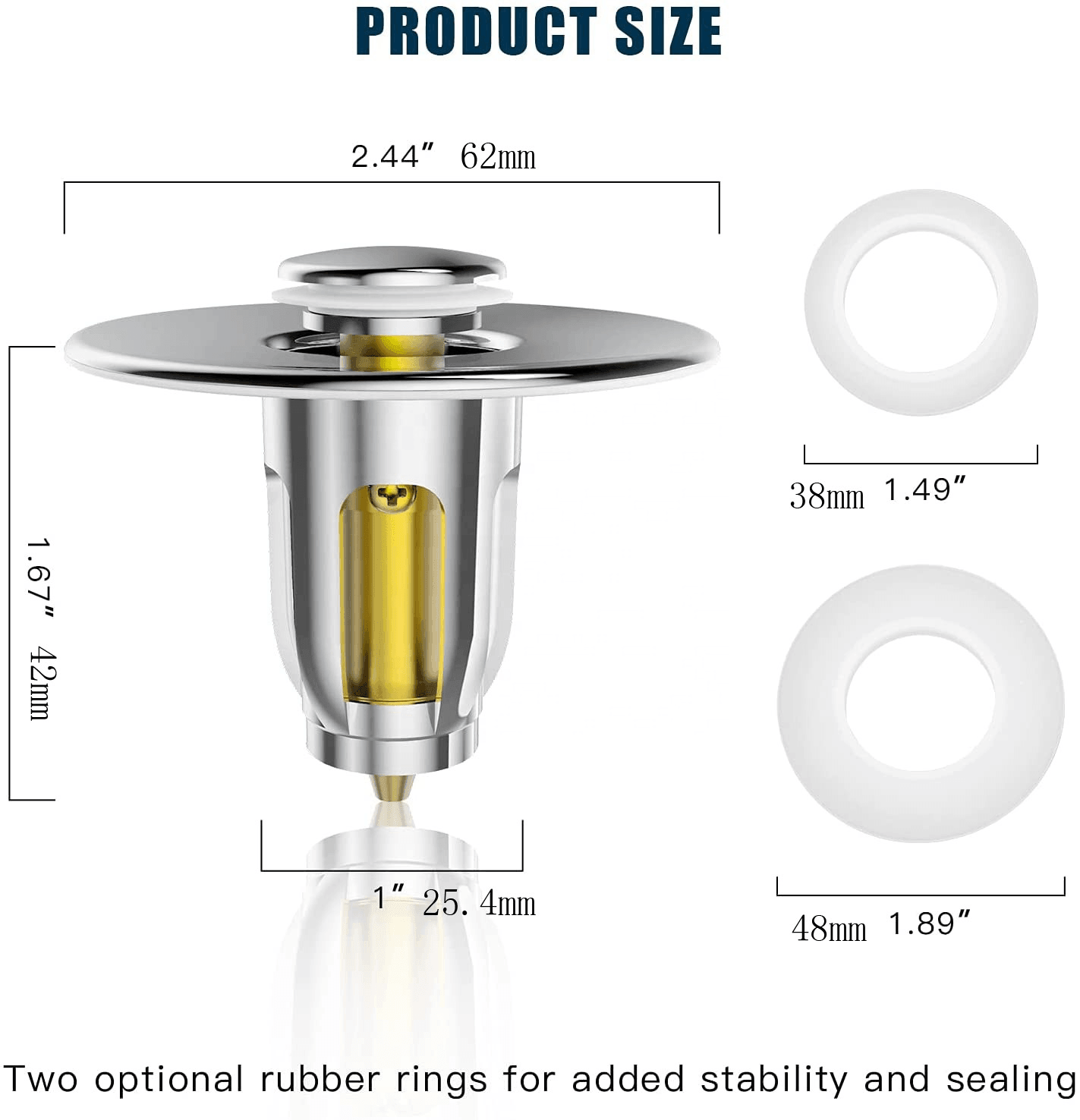 UNIVERSAL WASH BASIN BOUNCE DRAIN FILTER - VirtuousWares:Global