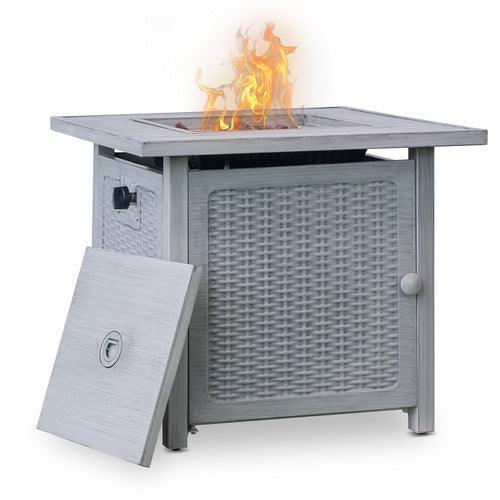 Upland 28” Slat Top Gas Fire Pit - VirtuousWares:Global