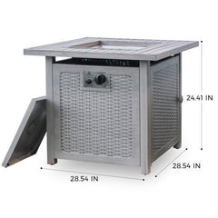 Upland 28” Slat Top Gas Fire Pit - VirtuousWares:Global