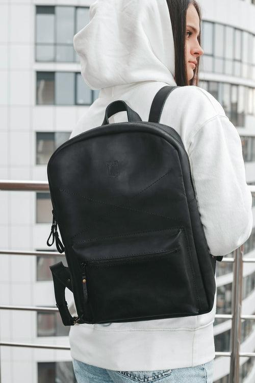 Urban Leather Rucksack, Everyday Leather Backpack for Women, Christmas - VirtuousWares:Global