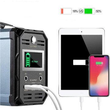 [US Direct] FlashFish 60000mAh 300W Portable Power Station+ Flashfish 100W 18V Portable Solar Panel With 5V USB Emergency Power Supply Kit For Outdoor Camping Traveling - VirtuousWares:Global