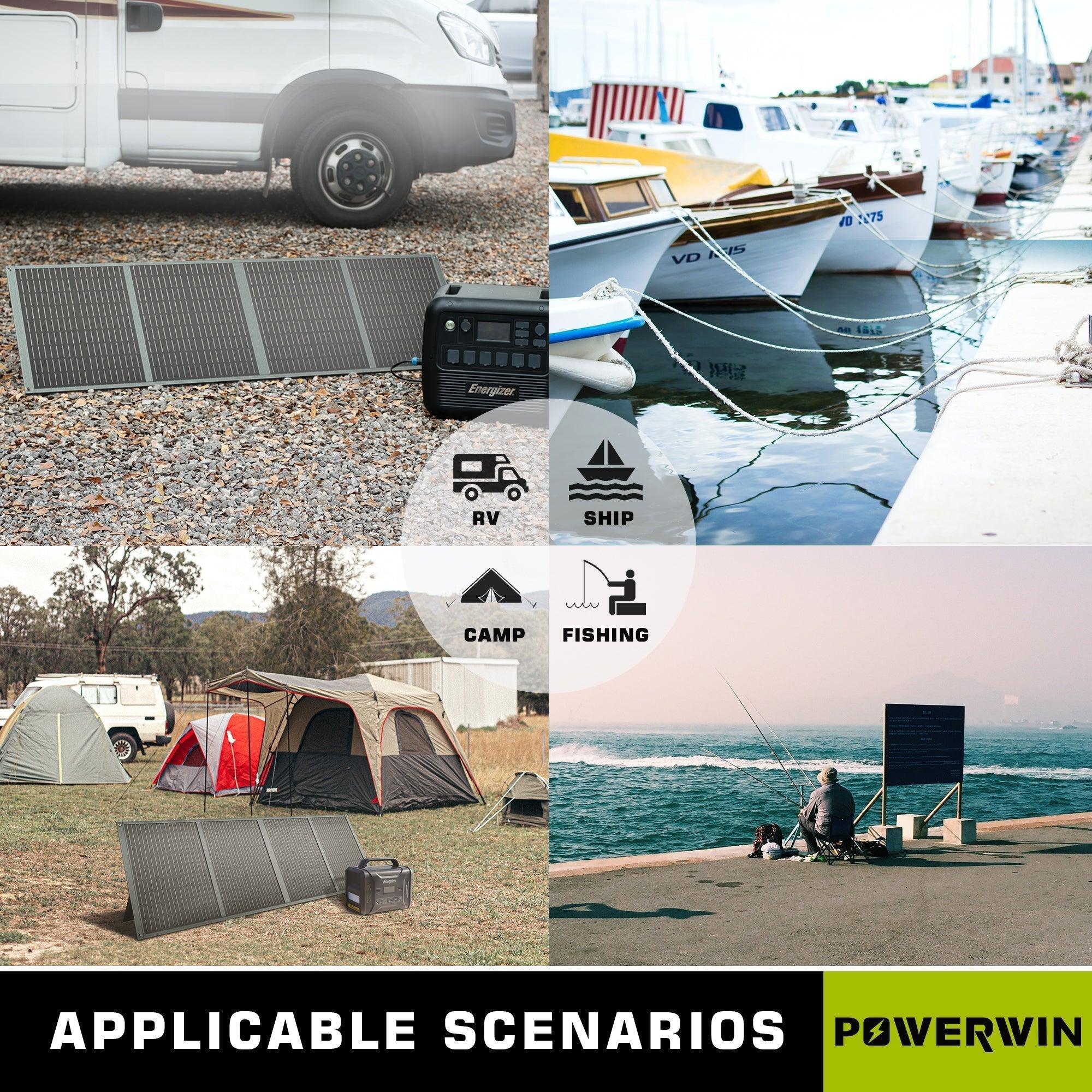 US POWERWIN Foldable Solar Panel PWS110 2 Pack 220W - VirtuousWares:Global