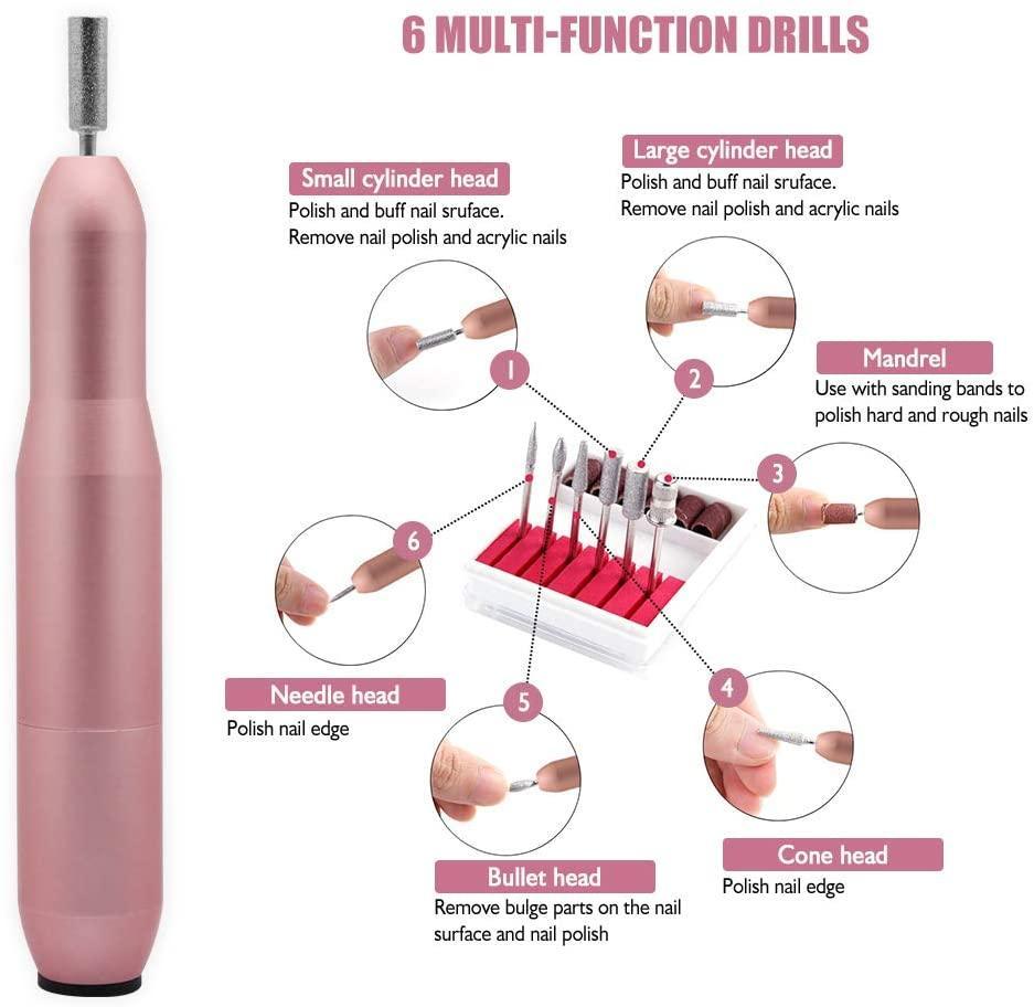 USB Electric Nail File Nail Sander Professional Nails Manicure Machine - VirtuousWares:Global