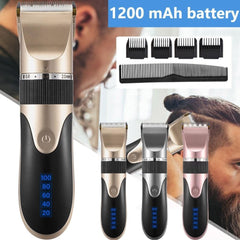 USB Hair Clipper Men Barber Rechargeable Beard Trimmer - VirtuousWares:Global