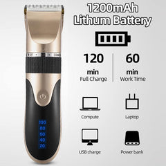 USB Hair Clipper Men Barber Rechargeable Beard Trimmer - VirtuousWares:Global