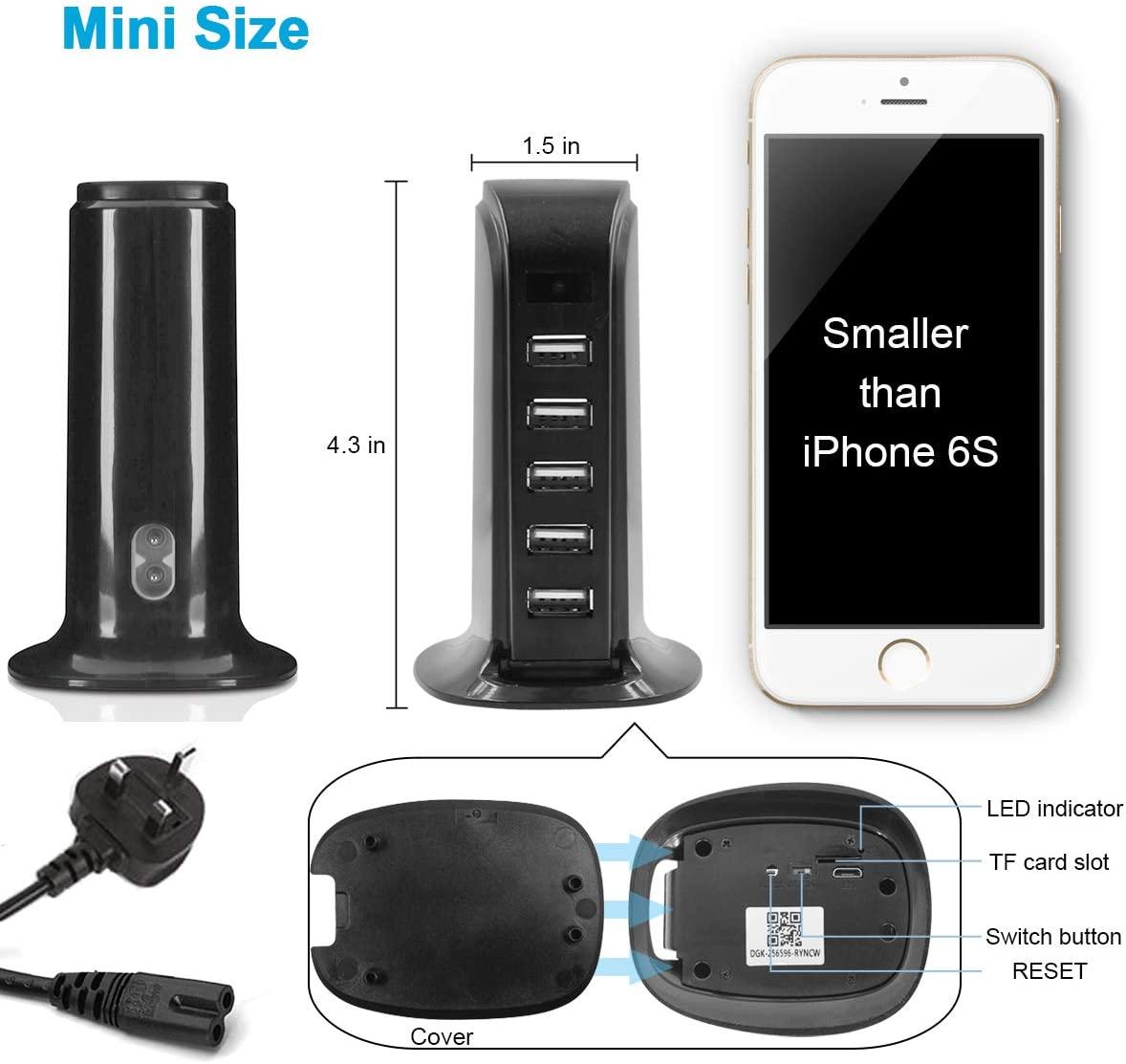 USB Plug Wifi Mini Camera Smart Charger 1080P Home Security Camera - VirtuousWares:Global