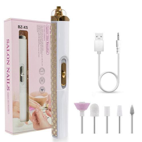 USB Professional Electric Pen-Shape Nail Grinder Machine 5 IN 1 LED - VirtuousWares:Global