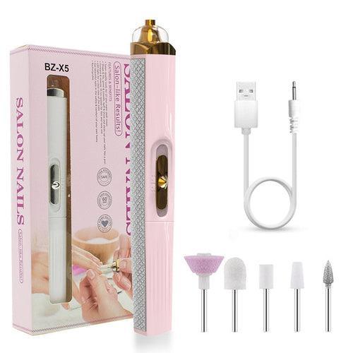 USB Professional Electric Pen-Shape Nail Grinder Machine 5 IN 1 LED - VirtuousWares:Global