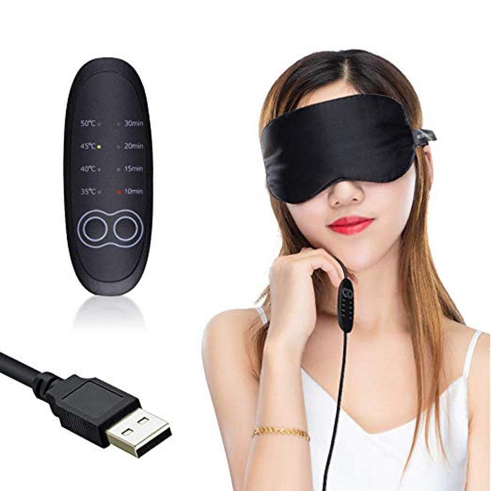 USB Steam Sleeping Eye Mask Shading Mask For Sleep Soft Adjustable - VirtuousWares:Global