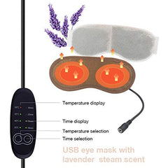 USB Steam Sleeping Eye Mask Shading Mask For Sleep Soft Adjustable - VirtuousWares:Global