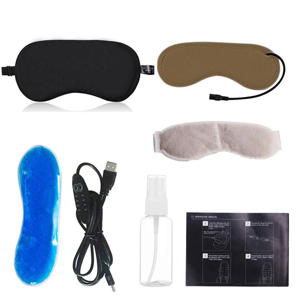USB Steam Sleeping Eye Mask Shading Mask For Sleep Soft Adjustable - VirtuousWares:Global