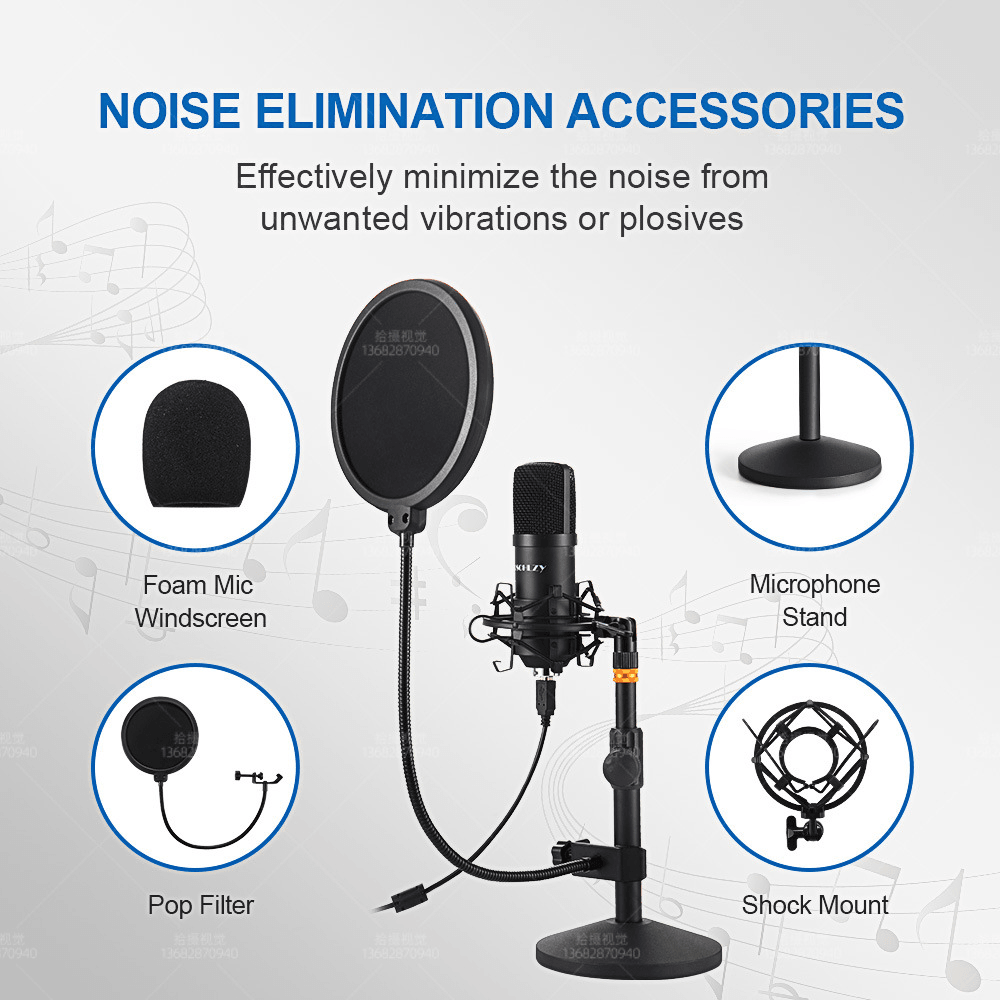 USB Streaming Podcast PC Microphon Podcast Microphone Kit - VirtuousWares:Global