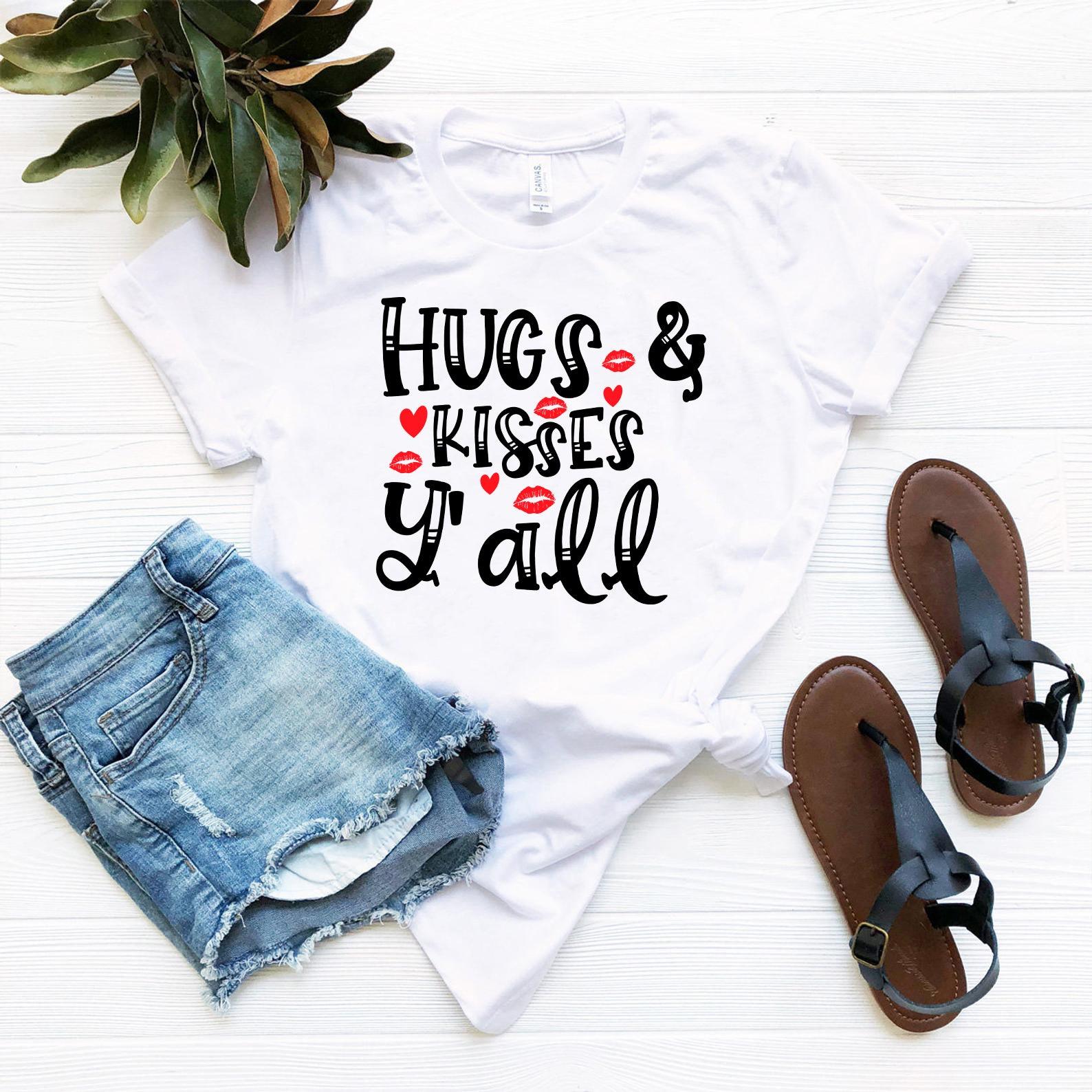 VAL0144 Hugs & Kisses yall Shirt - VirtuousWares:Global