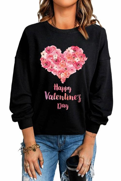 Valentine's Day Black Sweatshirt - VirtuousWares:Global