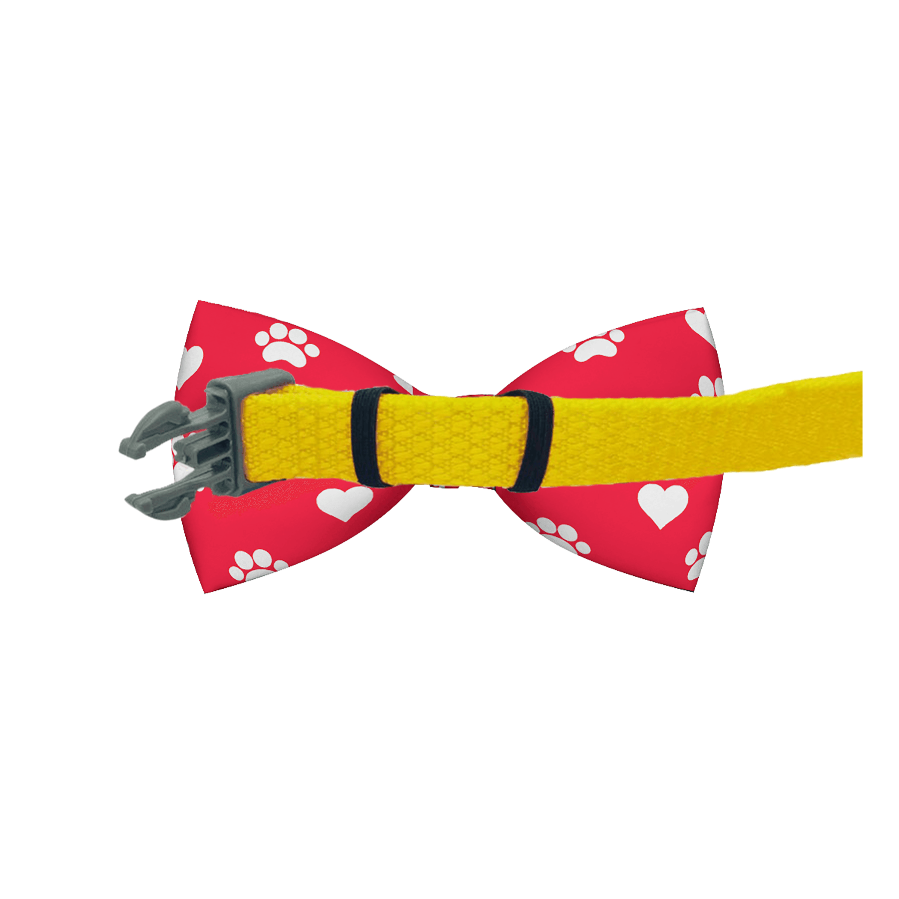 Valentines Day Paw Prints & Hearts Red Dog Bow Tie - VirtuousWares:Global