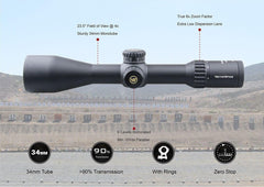 Vector Optics Continental 4-24x56 HD 34mm FFP Hunting Riflescope - VirtuousWares:Global