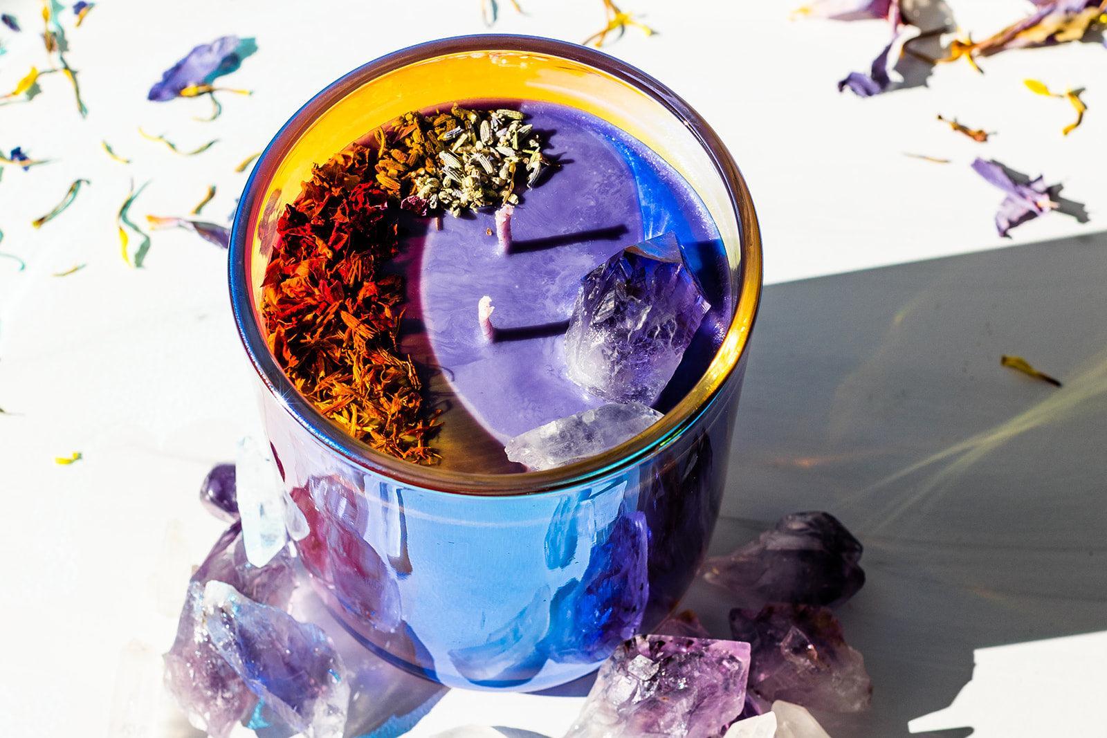 Vegan Soy Crystal Affirmation Candle | I AM - VirtuousWares:Global