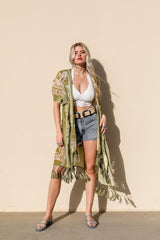 Velvet Mesh Tapestry Kimono - VirtuousWares:Global
