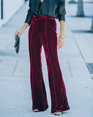 Velvet Straight Leg Pants for Women - VirtuousWares:Global