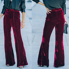 Velvet Straight Leg Pants for Women - VirtuousWares:Global