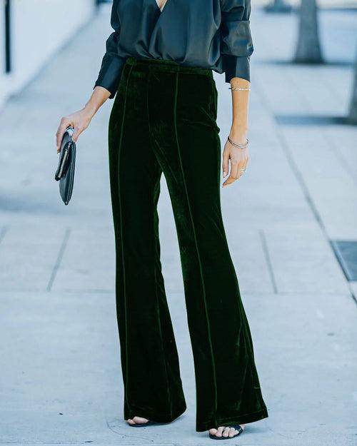 Velvet Straight Leg Pants for Women - VirtuousWares:Global