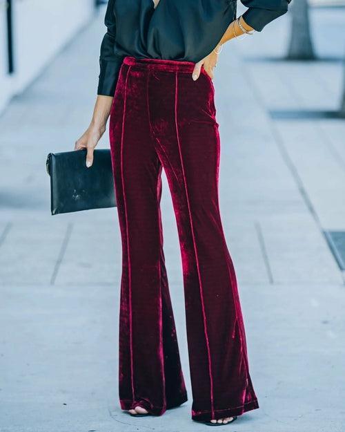 Velvet Straight Leg Pants for Women - VirtuousWares:Global