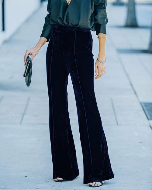 Velvet Straight Leg Pants for Women - VirtuousWares:Global