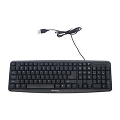 Verbatim 99201 Slimline Corded USB Keyboard- Black - VirtuousWares:Global